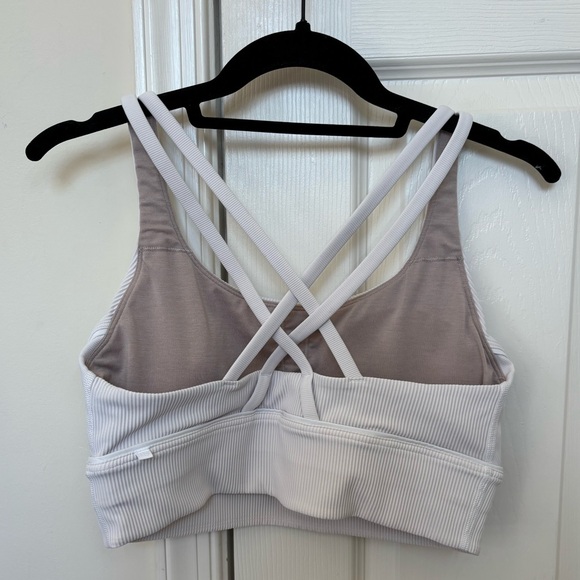 Lululemon Energy Longline Ribbed Sports Bra with a Criss Cross Strappy Back - Picture 2 of 6
